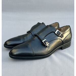 TO BOOT NEW YORK Hammill Cap Toe Double Monk Strap Leather Shoes Men Size 12 US